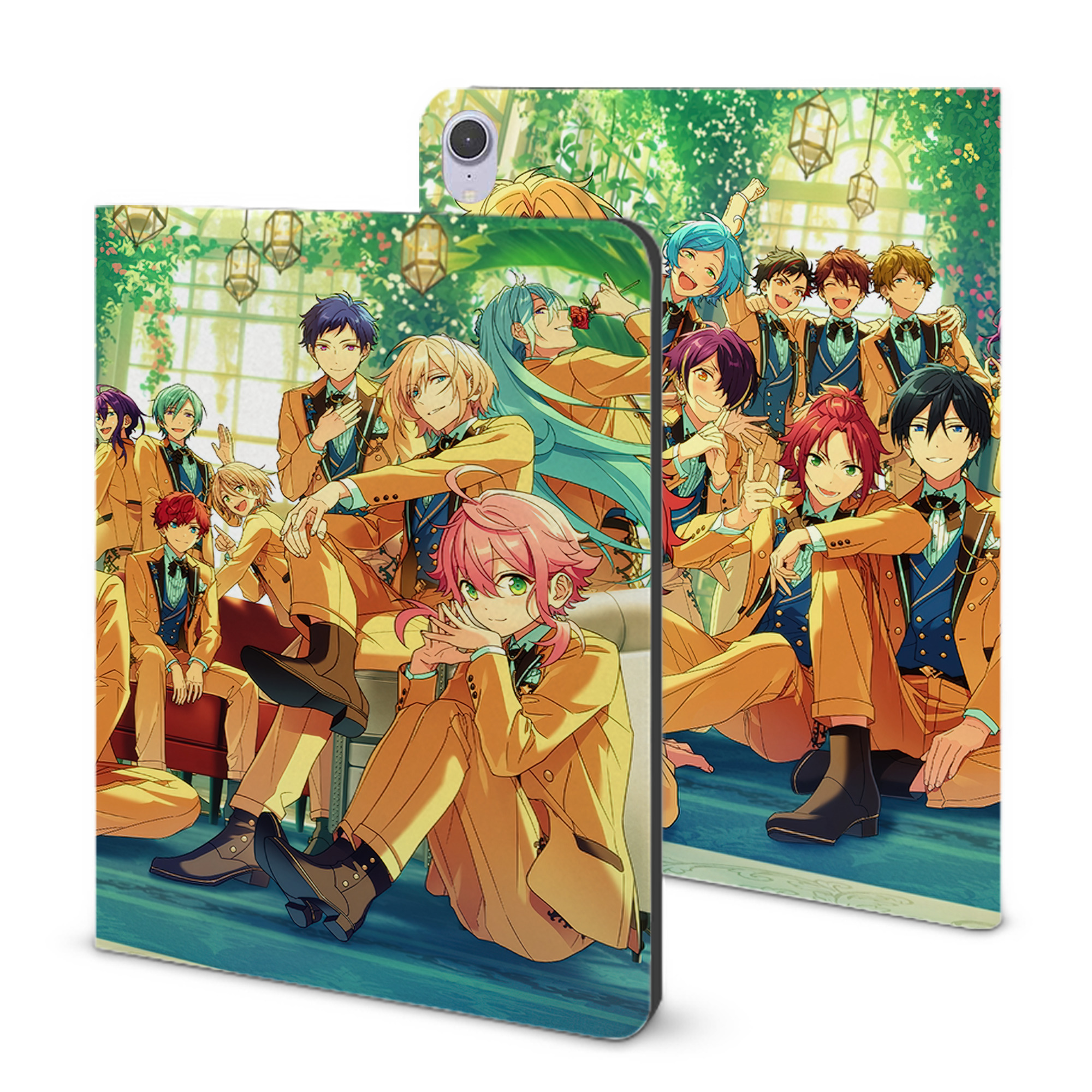 （画像用） あんさんぶるスターズ! Ensemble Stars IPad ケース ブック型 PUレザー TPU 耐衝撃 軽量 薄型 ペン収納なし 全面保護 IPad 各モデル対応
